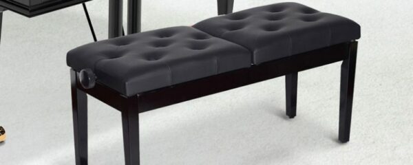 Banc de piano double ajustable